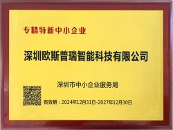 Certificate of Technologically Advanced Small and Medium-Sized Enterprises 