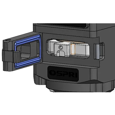 Press-fit dust cover for cleaner optics